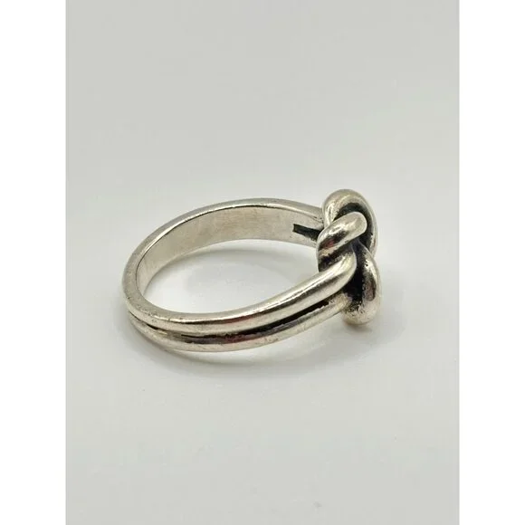 James Avery 925 Sterling Silver Rare Retired Love Knot Ring Size 9 - Picture 3 of 9
